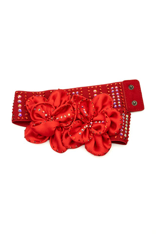 Ruby Flower Crystal Belt - Where to Buy Dancewear SM Dance Fashion Competition Outfit Costume