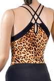 Halter Cross Back Leopard Body - Where to Buy Dancewear SM Dance Fashion Competition Outfit Costume