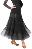 Mesh Edge Gore Ballroom & Smooth Skirt - Where to Buy Dancewear SM Dance Fashion Competition Outfit Costume
