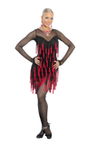 Transparent Tassel Fringe Latin & Rhythm Dress - Where to Buy Dancewear SM Dance Fashion Competition Outfit Costume