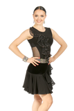 Rhinestones Triple Mesh Frill  Blouse - Where to Buy Dancewear SM Dance Fashion Competition Outfit Costume