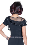 Transparent Jewel Frill Blouse - Where to Buy Dancewear SM Dance Fashion Competition Outfit Costume