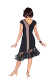 Asymmetrical Layered Mesh Polka Dote Latin & Rhythm Dress - Where to Buy Dancewear SM Dance Fashion Competition Outfit Costume
