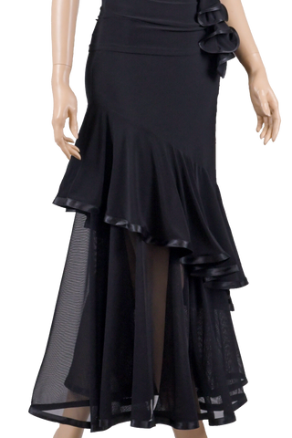 Asymmetric Flounce Ballroom & Smooth Skirt - Where to Buy Dancewear SM Dance Fashion Competition Outfit Costume