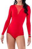 Mesh V-Neckline Dance Body Suit - Where to Buy Dancewear SM Dance Fashion Competition Outfit Costume
