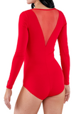 Mesh V-Neckline Dance Body Suit - Where to Buy Dancewear SM Dance Fashion Competition Outfit Costume