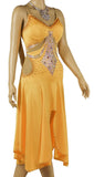 Orange Spaghetti Straps Competition Dress - Where to Buy Dancewear SM Dance Fashion Competition Outfit Costume