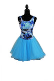 Blue Short Princess Style Latin Competition Dress - Where to Buy Dancewear SM Dance Fashion Competition Outfit Costume