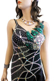 Black Rhinestone Embellished Latin Competition Dress - Where to Buy Dancewear SM Dance Fashion Competition Outfit Costume