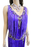 Purple Fringe Latin Competition Dress - Where to Buy Dancewear SM Dance Fashion Competition Outfit Costume