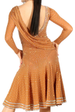 Nude Long Sleeves Latin Competition Dress - Where to Buy Dancewear SM Dance Fashion Competition Outfit Costume