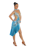 Blue Latin Competition Dress - Where to Buy Dancewear SM Dance Fashion Competition Outfit Costume