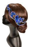 Blue Center Piece Teadrop Hair Piece - Where to Buy Dancewear SM Dance Fashion Competition Outfit Costume