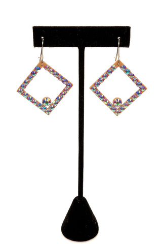 Open Diamond Shape Dangle Earrings - Where to Buy Dancewear SM Dance Fashion Competition Outfit Costume