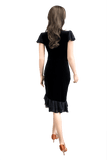 Black Velvet Latin & Rhythm Dress - Where to Buy Dancewear SM Dance Fashion Competition Outfit Costume