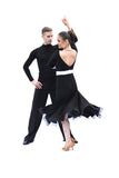 White Velour w/ Mesh Edge Ballroom & Smooth Dress - Where to Buy Dancewear SM Dance Fashion Competition Outfit Costume