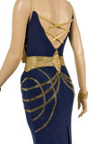 Blue & Gold Bodycon Competition Dress - Where to Buy Dancewear SM Dance Fashion Competition Outfit Costume