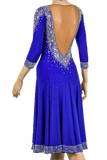 Blue Flounce Latin & Rhythm Competition Dress - Where to Buy Dancewear SM Dance Fashion Competition Outfit Costume