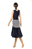 Rhinestone Asymmetrical Flounce Zebra Print Skirt - Where to Buy Dancewear SM Dance Fashion Competition Outfit Costume