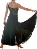 Peekaboo Slit Lace Ballroom & Smooth Dress - Where to Buy Dancewear SM Dance Fashion Competition Outfit Costume