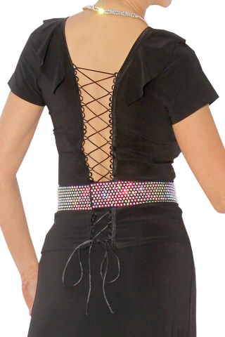 Tier Frill Lace Up Blouse - Where to Buy Dancewear SM Dance Fashion Competition Outfit Costume