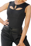 Rhinestones Drop Cut Sleeveless Dance Bodysuit - Where to Buy Dancewear SM Dance Fashion Competition Outfit Costume