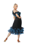 Trumpet Slit Frill Latin & Rythm Skirt - Where to Buy Dancewear SM Dance Fashion Competition Outfit Costume