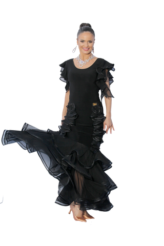 Flounce Sleeves Blouse - Where to Buy Dancewear SM Dance Fashion Competition Outfit Costume