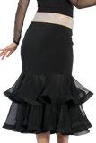 Gathered Bow w/ Mesh Trim Ballroom & Smooth Skirt - Where to Buy Dancewear SM Dance Fashion Competition Outfit Costume
