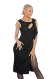 Sleeveless Keyhole Side Slit Latin & Rhythm Dress - Where to Buy Dancewear SM Dance Fashion Competition Outfit Costume
