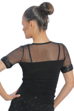 Semi Transparent Sweetheart Neckline Blouse - Where to Buy Dancewear SM Dance Fashion Competition Outfit Costume