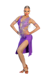 Purple Latin Competition Dress - Where to Buy Dancewear SM Dance Fashion Competition Outfit Costume