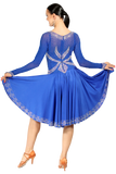 Blue Latin & Rhythm Competition Dress - Where to Buy Dancewear SM Dance Fashion Competition Outfit Costume