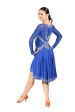 Blue Latin & Rhythm Competition Dress - Where to Buy Dancewear SM Dance Fashion Competition Outfit Costume