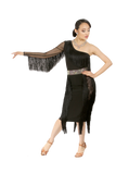 Highwaist Pencil Fringe Latin & Rythm Skirt - Where to Buy Dancewear SM Dance Fashion Competition Outfit Costume