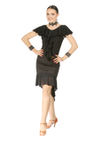 Rhinestones Chiffon Frill Latin & Rhythm Skirt - Where to Buy Dancewear SM Dance Fashion Competition Outfit Costume