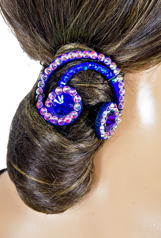Blue Rainbow Shape Vector Hair Piece - Where to Buy Dancewear SM Dance Fashion Competition Outfit Costume