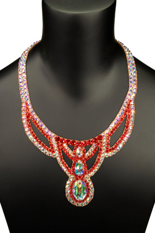 Crimson Crystal Opera Necklace - Where to Buy Dancewear SM Dance Fashion Competition Outfit Costume