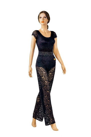 Transparent Lace JumpSuit - Where to Buy Dancewear SM Dance Fashion Competition Outfit Costume