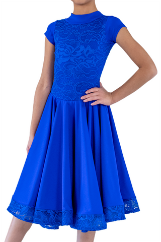 Girl's Blue Dance Performance Dress - Where to Buy Dancewear SM Dance Fashion Competition Outfit Costume
