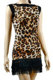 Leopard Print Short Fringe Latin & Rhythm Dress - Where to Buy Dancewear SM Dance Fashion Competition Outfit Costume