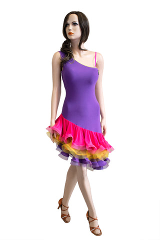 COLORFUL LATIN DRESS - Where to Buy Dancewear SM Dance Fashion Competition Outfit Costume