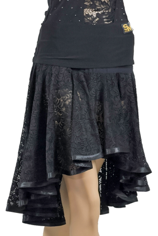 Circle Lace Latin & Rhythm Skirt - Where to Buy Dancewear SM Dance Fashion Competition Outfit Costume