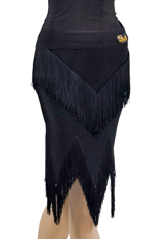Cascading Layered Fringe Latin & Rhythm Skirt - Where to Buy Dancewear SM Dance Fashion Competition Outfit Costume