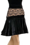 Flounce Lace Velour Latin & Rhythm Skirt - Where to Buy Dancewear SM Dance Fashion Competition Outfit Costume