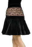 Flounce Lace Velour Latin & Rhythm Skirt - Where to Buy Dancewear SM Dance Fashion Competition Outfit Costume